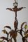 Venetian Drop Murano Glass Gilded Metal Chandelier, Image 4