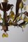 Venetian Drop Murano Glass Gilded Metal Chandelier, Image 3