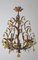 Venetian Drop Murano Glass Gilded Metal Chandelier, Image 1