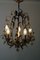 Venetian Drop Murano Glass Gilded Metal Chandelier, Image 8
