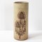 Roll Vase mit Distel in Gres Vallauris von Fonck & Mateo, 1970er 1