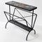 Vintage Side Table with Magazine Rack in Ceramic & Steel, 1950s, Image 1
