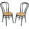 Dining Chairs in Curved Beech & Vienna Straw Seat by Michael Thonet for Thonet, 1940s, Set of 4, Image 2