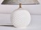 Lámpara de mesa esférica de cerámica blanca texturizada de Alvino Bagni, Italy, años 70, Imagen 5