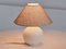 Lámpara de mesa esférica de cerámica blanca texturizada de Alvino Bagni, Italy, años 70, Imagen 6