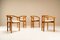 Walnut Dining Chairs from Mobil Girgi, Italy, 1970s, Set of 4 2