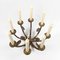 Candelabro grande Mid-Century brutalista in bronzo di Michael Harjes, Germania, Immagine 5