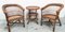 Rattan Armchairs with Coffee Table, Czechoslovakia, 1980s, Set of 3 6