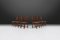 Brutalist Dining Chairs in Oak and Wicker, Set of 6, Image 2