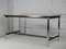 Large Chromed Steel Desk with Wooden Top, France, 1970s, Image 27