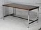 Large Chromed Steel Desk with Wooden Top, France, 1970s 12