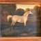 Artiste Anglais, Cheval Blanc, 1800s, Huile sur Bois, Encadré 2