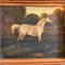 English Artist, White Horse, 1800s, Oil on Wood, Framed 2