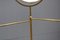 Bedroom Coat Hanger in Solid Brass with Mirror, Italy, 1950s 9