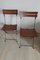 Italian Folding Chairs in Steel and Leather by Achille Castiglioni for Zanotta, 1978, Set of 3, Image 6