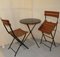 Italian Folding Chairs in Steel and Leather by Achille Castiglioni for Zanotta, 1978, Set of 3 1
