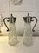 Edwardian Silver-Plated and Cut Glass Claret Jugs, 1910s, Set of 2 1