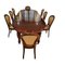 Extendable Wooden Table and Chairs, Set of 10 19