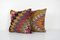 Turkish Geometric Kilim Cushion Covers, Set of 2 2