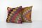 Turkish Geometric Kilim Cushion Covers, Set of 2, Image 2