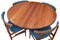 Danish Round Dining Table in Teak from Glostrup, 1960s, Image 3