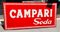 Cartel de soda Campari vintage en rojo, años 60, Imagen 1