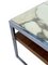 Square Coffee Table in Chrome and Onyx 6