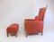 Armchair with Ottoman by Giorschetti from Umberto Asnago, 1990s, Set of 2, Image 24