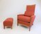 Armchair with Ottoman by Giorschetti from Umberto Asnago, 1990s, Set of 2 3