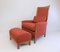 Armchair with Ottoman by Giorschetti from Umberto Asnago, 1990s, Set of 2, Image 1