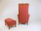 Armchair with Ottoman by Giorschetti from Umberto Asnago, 1990s, Set of 2, Image 18