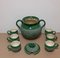 Vintage Green Glazed Ceramics Tea Set by Carinthian Manual Work, Austrian, 1970s, Set of 7 3