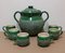 Vintage Green Glazed Ceramics Tea Set by Carinthian Manual Work, Austrian, 1970s, Set of 7, Image 2