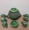 Vintage Green Glazed Ceramics Tea Set by Carinthian Manual Work, Austrian, 1970s, Set of 7 4