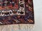Alfombra oriental tribal antigua de lana roja, marrón y azul, Imagen 6