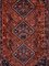 Alfombra oriental tribal antigua de lana roja, marrón y azul, Imagen 2