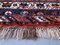 Antique Tribal Red, Brown and Blue Wool Oriental Rug 4