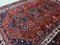 Antique Tribal Red, Brown and Blue Wool Oriental Rug 9