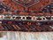 Alfombra oriental tribal antigua de lana roja, marrón y azul, Imagen 5