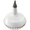 Vintage Industrial White Enamel Pendant Light from Benjamin USA 3