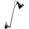 Vintage French Industrial Wall Sconce in Black Enamel, Image 1