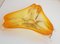 Cuenco de cristal de Murano naranja y dorado, años 50, Imagen 3