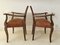 Vintage French Chairs in Leather and Oak, 1950, Set of 2, Image 4