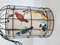 Lampe à Suspension Cage à Oiseaux Vintage en Acier et Papier, France, 1950s 5