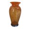 Große orange Vase mit silbernem Boden 1