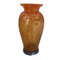 Große orange Vase mit silbernem Boden 7