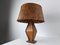 Lampada da tavolo Cuero nello stile di Jacques Adnet, anni '40, Immagine 1