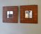 Italienische quadratische Spiegel mit handgeschnitztem Holzrelief, 1960er, 2er Set 12