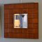 Italienische quadratische Spiegel mit handgeschnitztem Holzrelief, 1960er, 2er Set 2