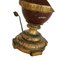 French Rouge and Gilt Bronze Mounted Table Lamps with Metalic Shades, Set of 2, Image 5